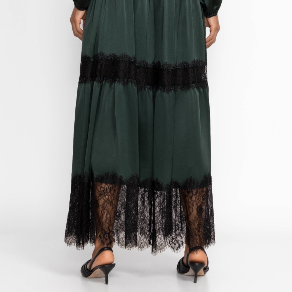 New Women’s Johnny Was Midnight 100% Silk Maxi Dress (musing black slip!) - Picture 5 of 13